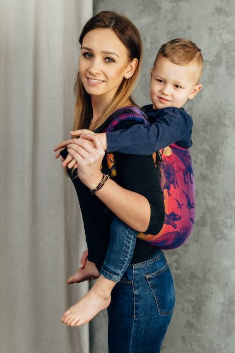 Nosidło Klamrowe Onbuhimo PRO z tkaniny żakardowej (100% bawełna), rozmiar Preschool - PARK JURAJSKI - NOWA ERA