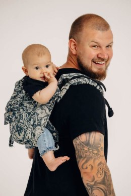 Nosidło Klamrowe Onbuhimo PRO z tkaniny żakardowej (100% bawełna), rozmiar Standard - CLOCKWORK - FIX IT