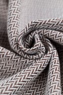 Moje Pierwsze Nosidełko LennyHybrid Half Buckle, splot jodełkowy, 100% bawełna , rozmiar standard - MAŁA JODEŁKA ALMOND