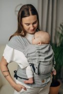 Moje Pierwsze Nosidełko LennyHybrid Half Buckle, splot jodełkowy, 100% bawełna , rozmiar standard - MAŁA JODEŁKA SZARA