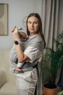 Moje Pierwsze Nosidełko LennyHybrid Half Buckle, splot jodełkowy, 100% bawełna , rozmiar standard - MAŁA JODEŁKA SZARA