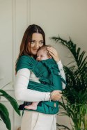 Moje Pierwsze Nosidełko LennyHybrid Half Buckle, splot jodełkowy, 100% bawełna , rozmiar standard - SZMARAGD