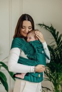 Moje Pierwsze Nosidełko LennyHybrid Half Buckle, splot jodełkowy, 100% bawełna , rozmiar standard - SZMARAGD