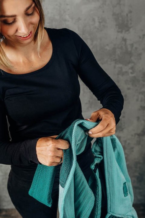 Nosidełko LennyHybrid Half Buckle, splot jodełkowy, 100% bawełna , rozmiar preschool - EDYCJA DLA PROFESJONALISTÓW - ENTWINE