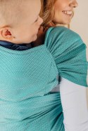 Nosidełko LennyHybrid Half Buckle, splot jodełkowy, 100% bawełna , rozmiar preschool - MAŁA JODEŁKA OMBRE ZIELEŃ