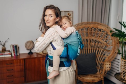 Nosidełko LennyHybrid Half Buckle, splot skośno-krzyżowy, 100% bawełna , rozmiar preschool - AIRGLOW