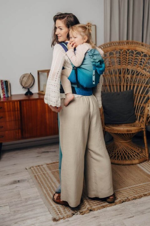 Nosidełko LennyHybrid Half Buckle, splot skośno-krzyżowy, 100% bawełna , rozmiar preschool - AIRGLOW