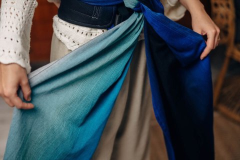 Nosidełko LennyHybrid Half Buckle, splot skośno-krzyżowy, 100% bawełna , rozmiar preschool - AIRGLOW