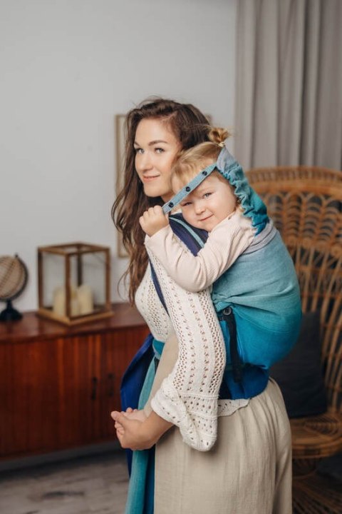 Nosidełko LennyHybrid Half Buckle, splot skośno-krzyżowy, 100% bawełna , rozmiar preschool - AIRGLOW