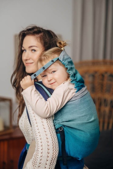 Nosidełko LennyHybrid Half Buckle, splot skośno-krzyżowy, 100% bawełna , rozmiar preschool - AIRGLOW