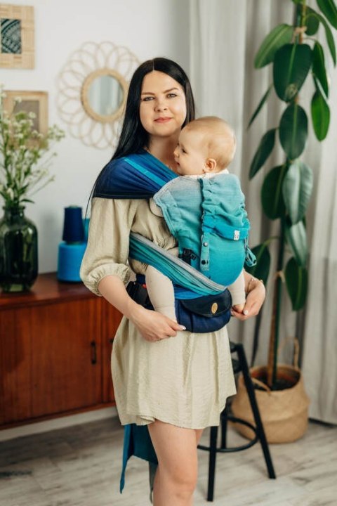 Nosidełko LennyHybrid Half Buckle, splot skośno-krzyżowy, 100% bawełna , rozmiar standard - AIRGLOW