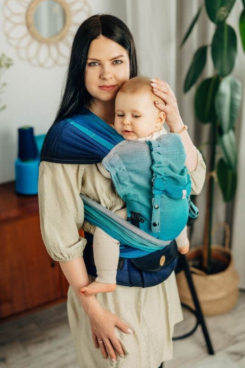 Nosidełko LennyHybrid Half Buckle, splot skośno-krzyżowy, 100% bawełna , rozmiar standard - AIRGLOW