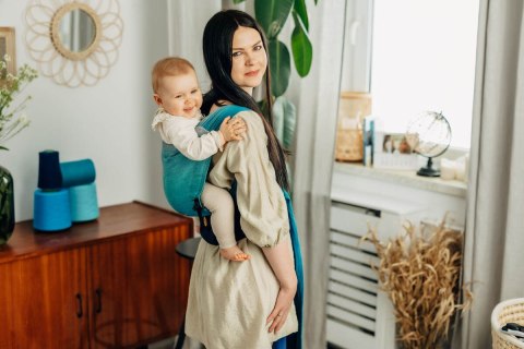 Nosidełko LennyHybrid Half Buckle, splot skośno-krzyżowy, 100% bawełna , rozmiar standard - AIRGLOW