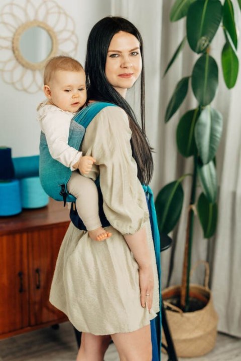 Nosidełko LennyHybrid Half Buckle, splot skośno-krzyżowy, 100% bawełna , rozmiar standard - AIRGLOW