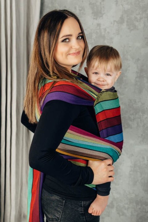 Nosidełko LennyHybrid Half Buckle, splot skośno-krzyżowy, 100% bawełna , rozmiar standard - KARUZELA BARW