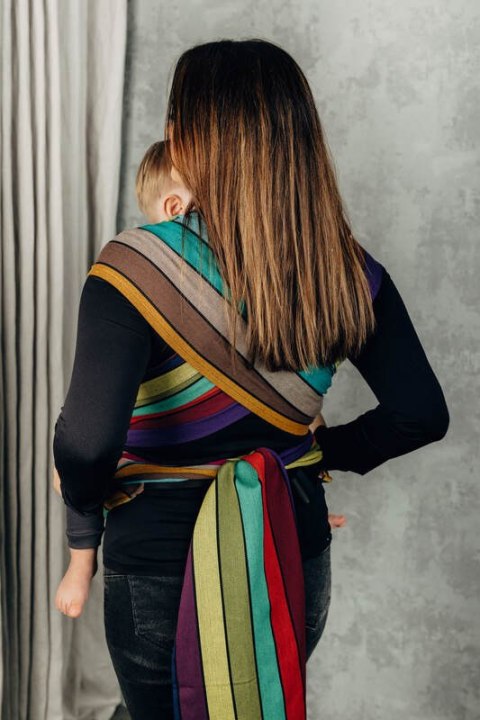 Nosidełko LennyHybrid Half Buckle, splot skośno-krzyżowy, 100% bawełna , rozmiar standard - KARUZELA BARW