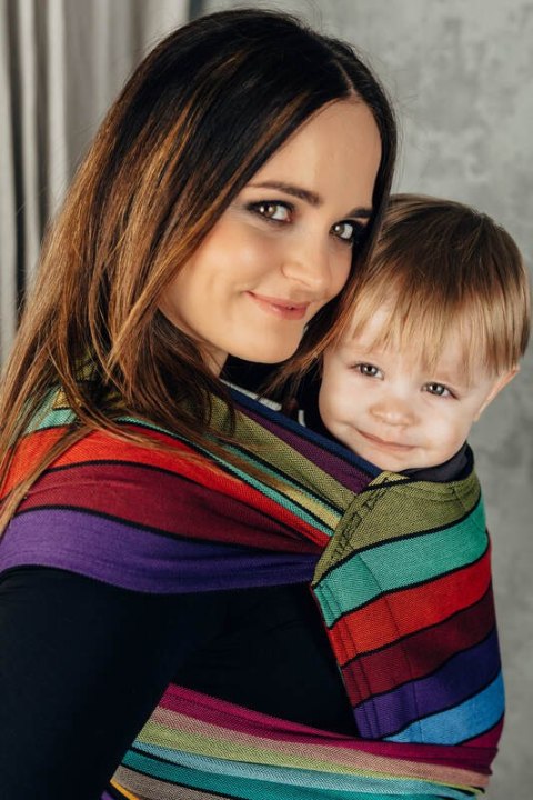 Nosidełko LennyHybrid Half Buckle, splot skośno-krzyżowy, 100% bawełna , rozmiar standard - KARUZELA BARW