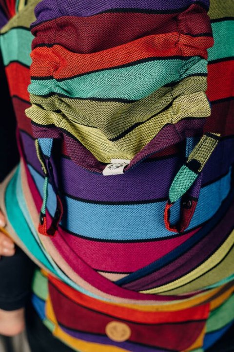 Nosidełko LennyHybrid Half Buckle, splot skośno-krzyżowy, 100% bawełna , rozmiar standard - KARUZELA BARW