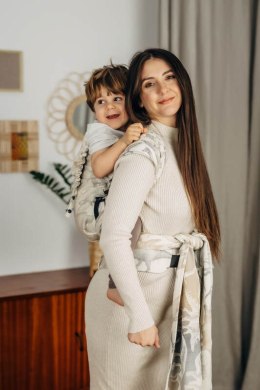 Nosidełko LennyHybrid Half Buckle, splot żakardowy, 100% bawełna, rozmiar preschool - PARK JURAJSKI - ICE DESERT