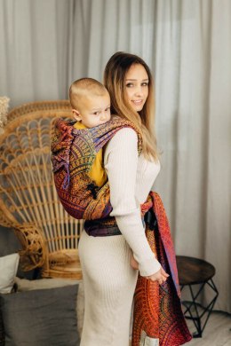 Nosidełko LennyHybrid Half Buckle, splot żakardowy, 100% bawełna , rozmiar preschool - PAWI OGON - BOLERO