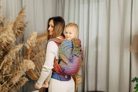 Nosidełko LennyHybrid Half Buckle, splot żakardowy, 100% bawełna , rozmiar preschool - PAWI OGON - BOLERO