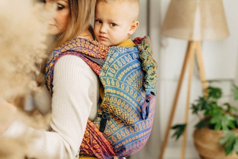 Nosidełko LennyHybrid Half Buckle, splot żakardowy, 100% bawełna , rozmiar preschool - PAWI OGON - BOLERO