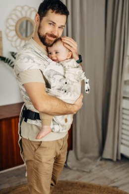 Nosidełko LennyHybrid Half Buckle, splot żakardowy, 100% bawełna , rozmiar standard - PARK JURAJSKI - ICE DESERT