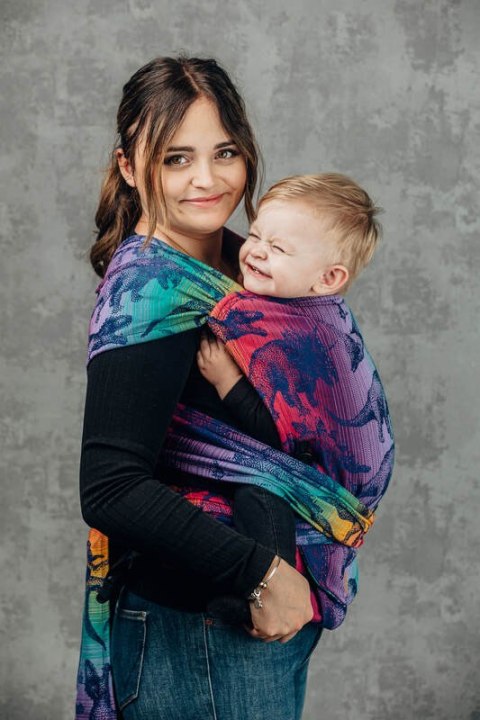 Nosidełko LennyHybrid Half Buckle, splot żakardowy, 100% bawełna , rozmiar standard - PARK JURAJSKI - NOWA ERA