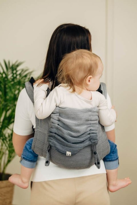 Nosidło Klamrowe Onbuhimo PRO splot jodełkowy (100% bawełna), rozmiar Toddler - MAŁA JODEŁKA OMBRE SZARY