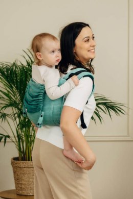 Nosidło Klamrowe Onbuhimo PRO splot jodełkowy (100% bawełna), rozmiar Toddler - MAŁA JODEŁKA OMBRE ZIELEŃ