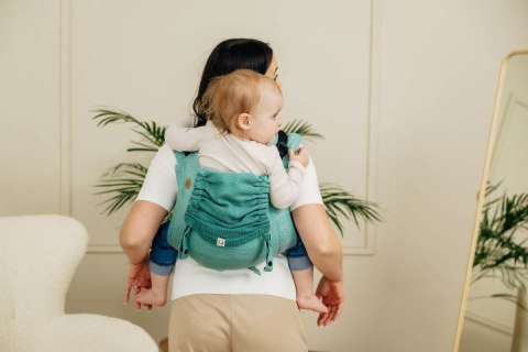 Nosidło Klamrowe Onbuhimo PRO splot jodełkowy (100% bawełna), rozmiar Toddler - MAŁA JODEŁKA OMBRE ZIELEŃ