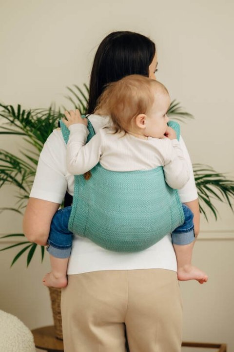 Nosidło Klamrowe Onbuhimo PRO splot jodełkowy (100% bawełna), rozmiar Toddler - MAŁA JODEŁKA OMBRE ZIELEŃ