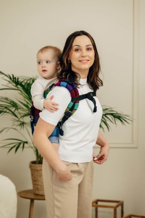 Nosidło Klamrowe Onbuhimo PRO z tkaniny skośno-krzyżowej (100% bawełna), Toddler - KARUZELA BARW