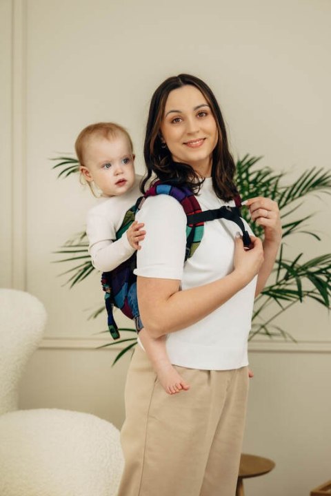 Nosidło Klamrowe Onbuhimo PRO z tkaniny skośno-krzyżowej (100% bawełna), Toddler - KARUZELA BARW