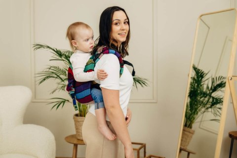 Nosidło Klamrowe Onbuhimo PRO z tkaniny skośno-krzyżowej (100% bawełna), Toddler - KARUZELA BARW