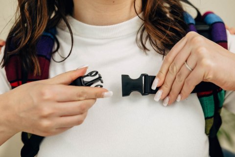 Nosidło Klamrowe Onbuhimo PRO z tkaniny skośno-krzyżowej (100% bawełna), Toddler - KARUZELA BARW