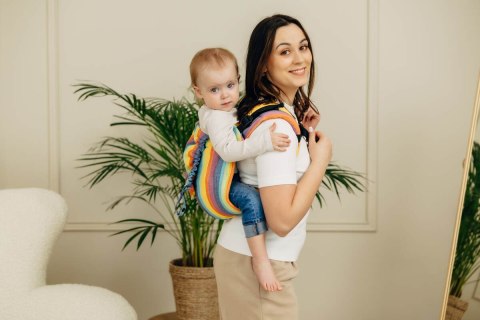 Nosidło Klamrowe Onbuhimo PRO z tkaniny skośno-krzyżowej (100% bawełna), rozmiar Toddler - LUNA