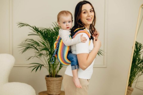 Nosidło Klamrowe Onbuhimo PRO z tkaniny skośno-krzyżowej (100% bawełna), rozmiar Toddler - LUNA