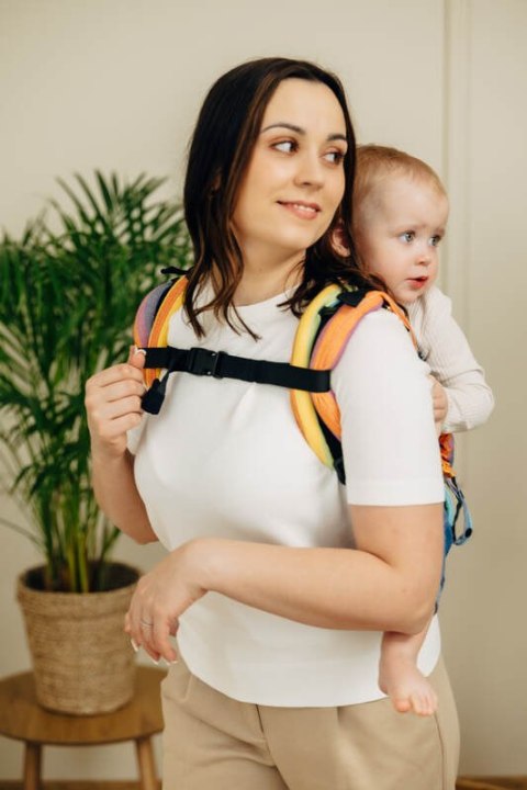 Nosidło Klamrowe Onbuhimo PRO z tkaniny skośno-krzyżowej (100% bawełna), rozmiar Toddler - LUNA