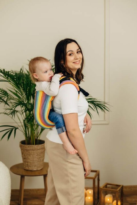 Nosidło Klamrowe Onbuhimo PRO z tkaniny skośno-krzyżowej (100% bawełna), rozmiar Toddler - LUNA