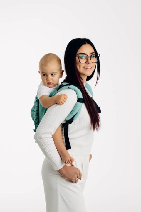 Nosidło Klamrowe Onbuhimo PRO z tkaniny skośno-krzyżowej (100% bawełna), rozmiar Toddler - MATCHA