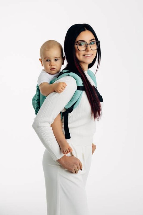 Nosidło Klamrowe Onbuhimo PRO z tkaniny skośno-krzyżowej (100% bawełna), rozmiar Toddler - MATCHA