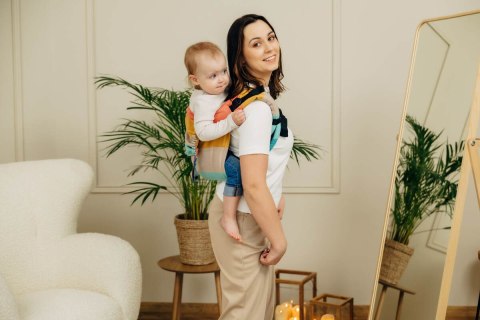 Nosidło Klamrowe Onbuhimo PRO z tkaniny skośno-krzyżowej (100% bawełna), rozmiar Toddler - PASTELS