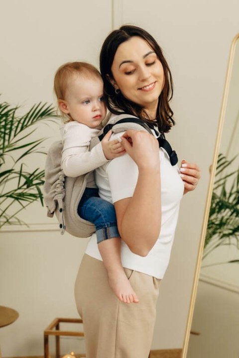 Nosidło Klamrowe Onbuhimo PRO z tkaniny skośno-krzyżowej (100% bawełna), rozmiar Toddler - PEANUT BUTTER