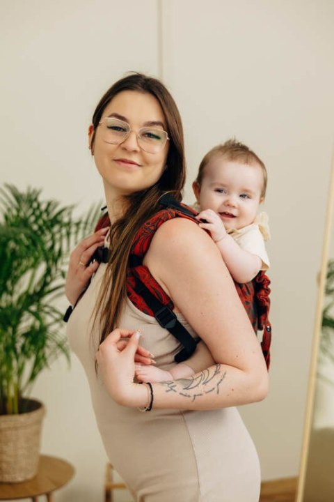 Nosidło Klamrowe Onbuhimo PRO z tkaniny żakardowej (100% bawełna), rozmiar Standard - INFINITY - GERDA