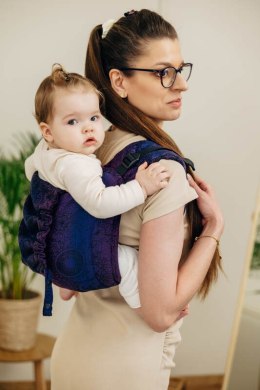 Nosidło Klamrowe Onbuhimo PRO z tkaniny żakardowej (100% bawełna), rozmiar Toddler - DZIKIE WINO - BOUQUET