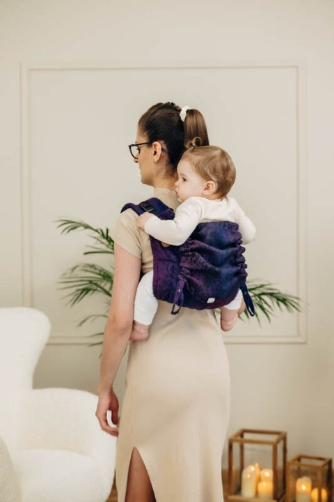 Nosidło Klamrowe Onbuhimo PRO z tkaniny żakardowej (100% bawełna), rozmiar Toddler - DZIKIE WINO - BOUQUET