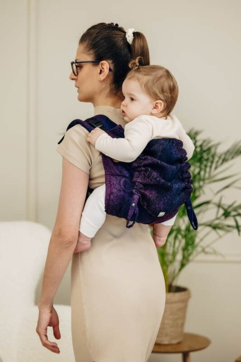 Nosidło Klamrowe Onbuhimo PRO z tkaniny żakardowej (100% bawełna), rozmiar Toddler - DZIKIE WINO - BOUQUET