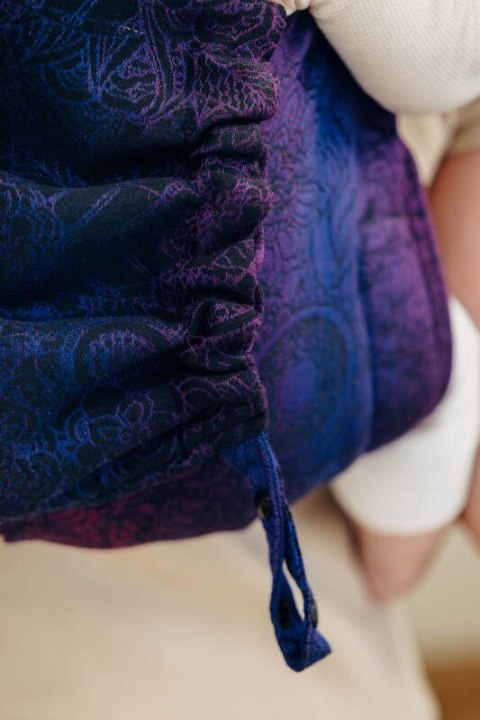 Nosidło Klamrowe Onbuhimo PRO z tkaniny żakardowej (100% bawełna), rozmiar Toddler - DZIKIE WINO - BOUQUET