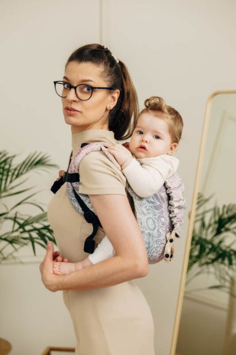 Nosidło Klamrowe Onbuhimo PRO z tkaniny żakardowej (100% bawełna), rozmiar Toddler - DZIKIE WINO - VINEYARD